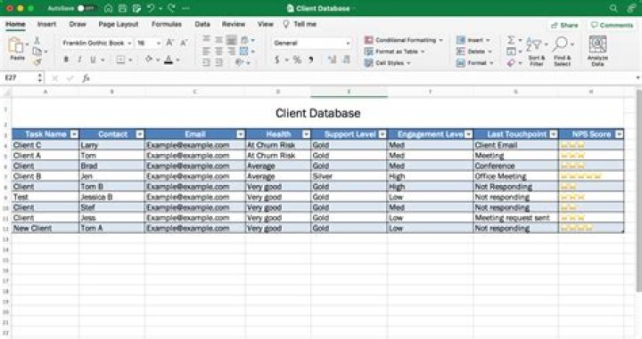 How do you use a spreadsheet as a database?
