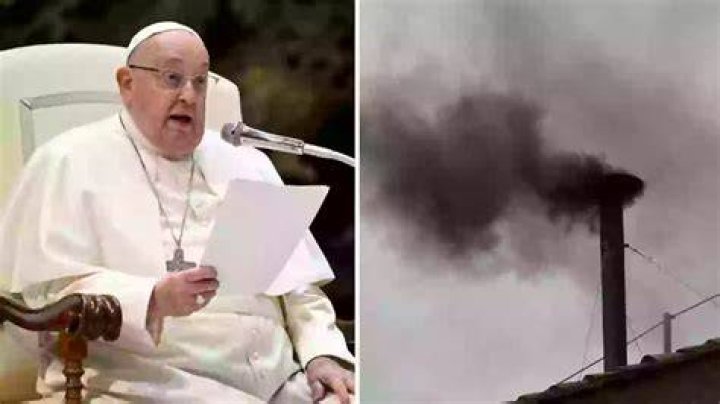 What Colour is the smoke when the pope dies?