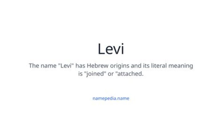 What ethnicity is the name Levi?