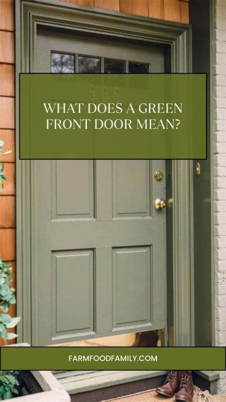 What is a green door mean?